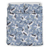 Heron Floral Pattern Print Duvet Cover Bedding Set-grizzshop