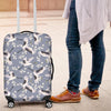 Heron Floral Pattern Print Luggage Cover Protector-grizzshop