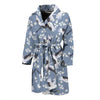 Heron Floral Pattern Print Men Long Robe-grizzshop