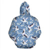 Heron Floral Pattern Print Men Women Pullover Hoodie-grizzshop