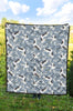 Heron Floral Pattern Print Quilt-grizzshop