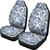 Heron Floral Pattern Print Universal Fit Car Seat Covers-grizzshop