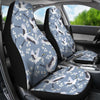 Heron Floral Pattern Print Universal Fit Car Seat Covers-grizzshop