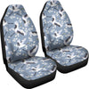 Heron Floral Pattern Print Universal Fit Car Seat Covers-grizzshop