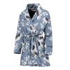 Heron Floral Pattern Print Women Long Robe-grizzshop