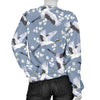 Heron Floral Pattern Print Women's Sweatshirt-grizzshop