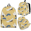 Heron Japanese Pattern Print Backpack-grizzshop