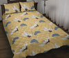 Heron Japanese Pattern Print Bed Set Quilt-grizzshop