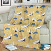 Heron Japanese Pattern Print Blanket-grizzshop