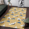 Heron Japanese Pattern Print Floor Mat-grizzshop