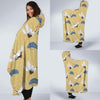 Heron Japanese Pattern Print Hooded Blanket-grizzshop