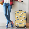 Heron Japanese Pattern Print Luggage Cover Protector-grizzshop