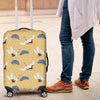 Heron Japanese Pattern Print Luggage Cover Protector-grizzshop