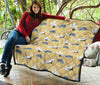 Heron Japanese Pattern Print Quilt-grizzshop