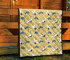 Heron Japanese Pattern Print Quilt-grizzshop