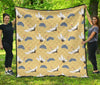 Heron Japanese Pattern Print Quilt-grizzshop