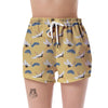 Heron Japanese Pattern Print Women's Shorts-grizzshop