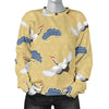 Heron Japanese Pattern Print Women's Sweatshirt-grizzshop