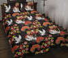 Heron Japanese Print Pattern Bed Set Quilt-grizzshop