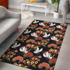 Heron Japanese Print Pattern Floor Mat-grizzshop