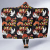 Load image into Gallery viewer, Heron Japanese Print Pattern Hooded Blanket-grizzshop