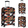 Heron Japanese Print Pattern Luggage Cover Protector-grizzshop