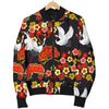 Heron Japanese Print Pattern Men's Bomber Jacket-grizzshop