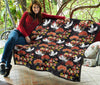 Heron Japanese Print Pattern Quilt-grizzshop