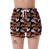 Heron Japanese Print Pattern Women's Shorts-grizzshop