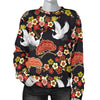 Heron Japanese Print Pattern Women's Sweatshirt-grizzshop