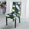 Heron Lotus Pattern Print Chair Cover-grizzshop