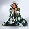 Heron Lotus Pattern Print Hooded Blanket-grizzshop