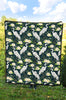 Heron Lotus Pattern Print Quilt-grizzshop