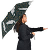 Heron Pattern Print Automatic Foldable Umbrella-grizzshop