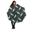 Heron Pattern Print Automatic Foldable Umbrella-grizzshop