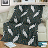 Heron Pattern Print Blanket-grizzshop