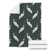 Heron Pattern Print Blanket-grizzshop