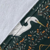 Heron Pattern Print Blanket-grizzshop