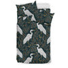 Heron Pattern Print Duvet Cover Bedding Set-grizzshop