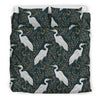 Heron Pattern Print Duvet Cover Bedding Set-grizzshop