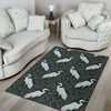 Heron Pattern Print Floor Mat-grizzshop