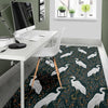 Heron Pattern Print Floor Mat-grizzshop