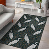 Heron Pattern Print Floor Mat-grizzshop