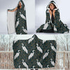 Heron Pattern Print Hooded Blanket-grizzshop