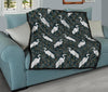 Heron Pattern Print Quilt-grizzshop