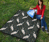 Heron Pattern Print Quilt-grizzshop