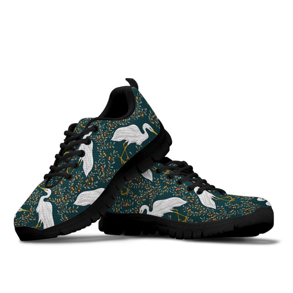 Heron Pattern Print Sneaker Shoes For Men Women-grizzshop