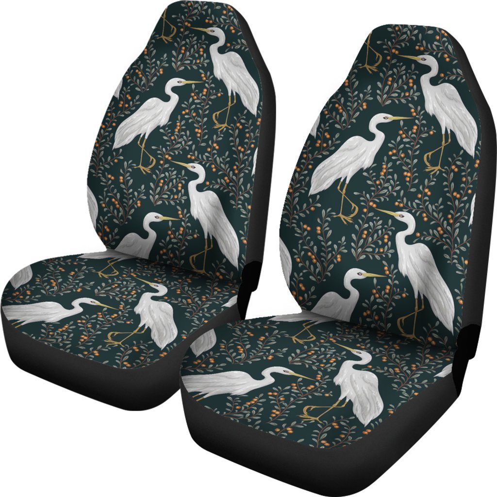 Heron Pattern Print Universal Fit Car Seat Covers-grizzshop