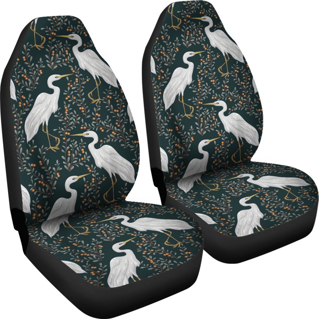 Heron Pattern Print Universal Fit Car Seat Covers-grizzshop
