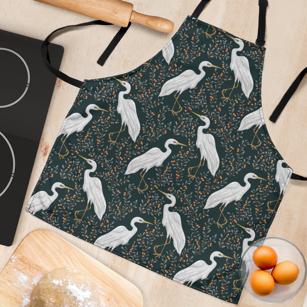 Heron Pattern Print Women's Apron-grizzshop